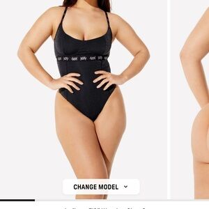 YITTY Black Scoop Neck Bodysuit